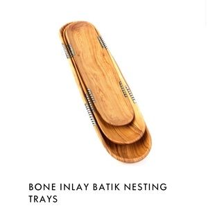 To The Market Bone Inlay Batik Nesting Trays